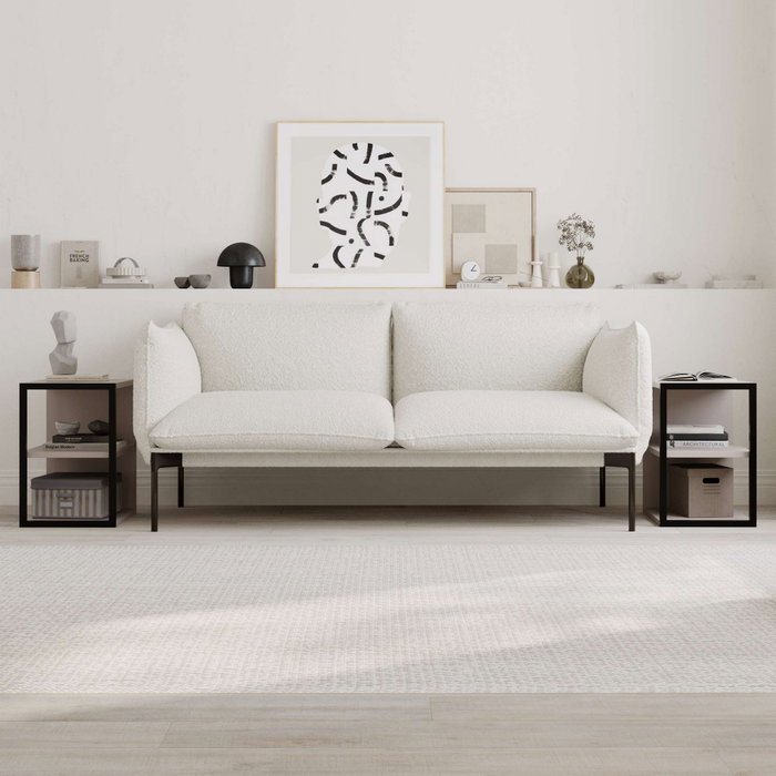 Hanah Home Echo - Juego de 2 mesas auxiliares Moca claro